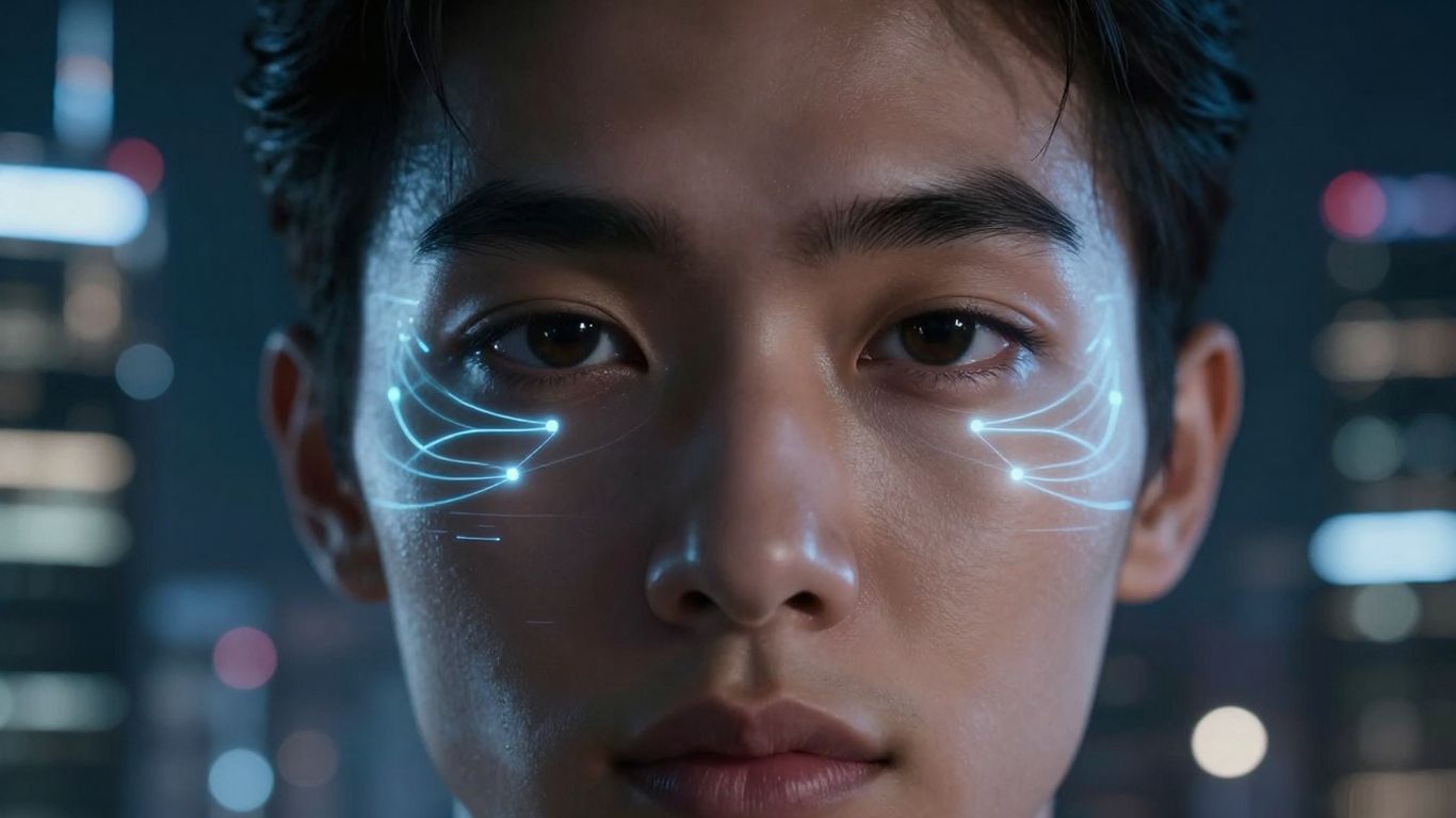 Person interacting with AI chat interface