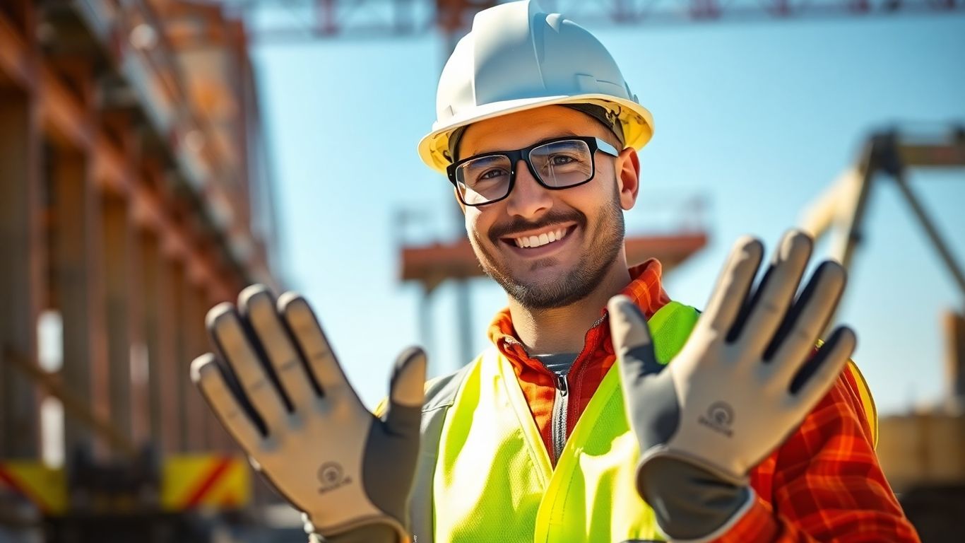 Worker with personalized durable gear