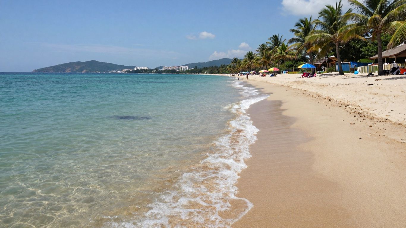 Affordable European beach destination with clear water and golden sand.