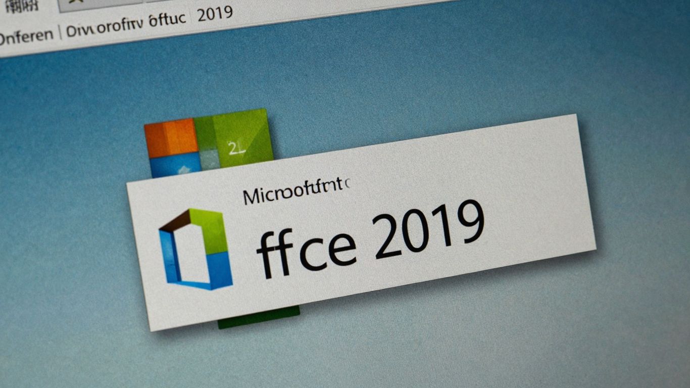 Activación de Office 2019 con clave de producto en pantalla.