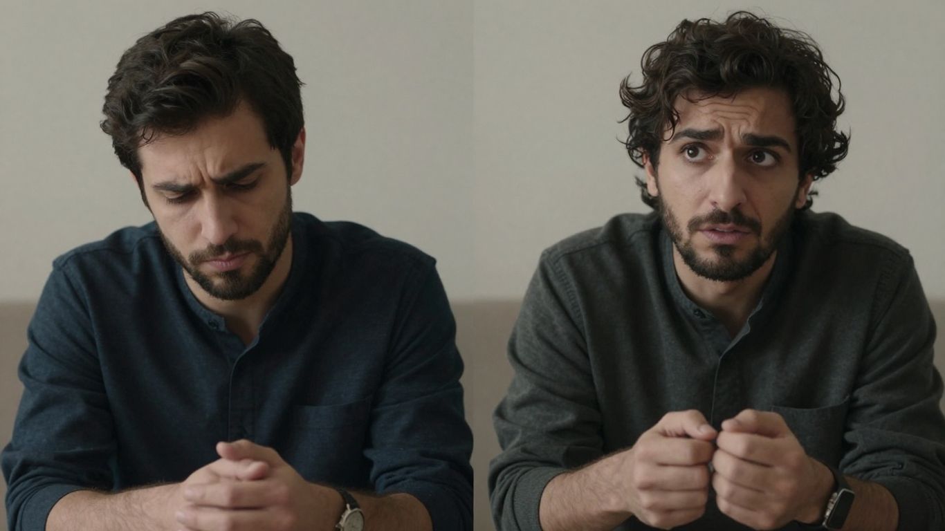 Person showing signs of social anxiety and autism.