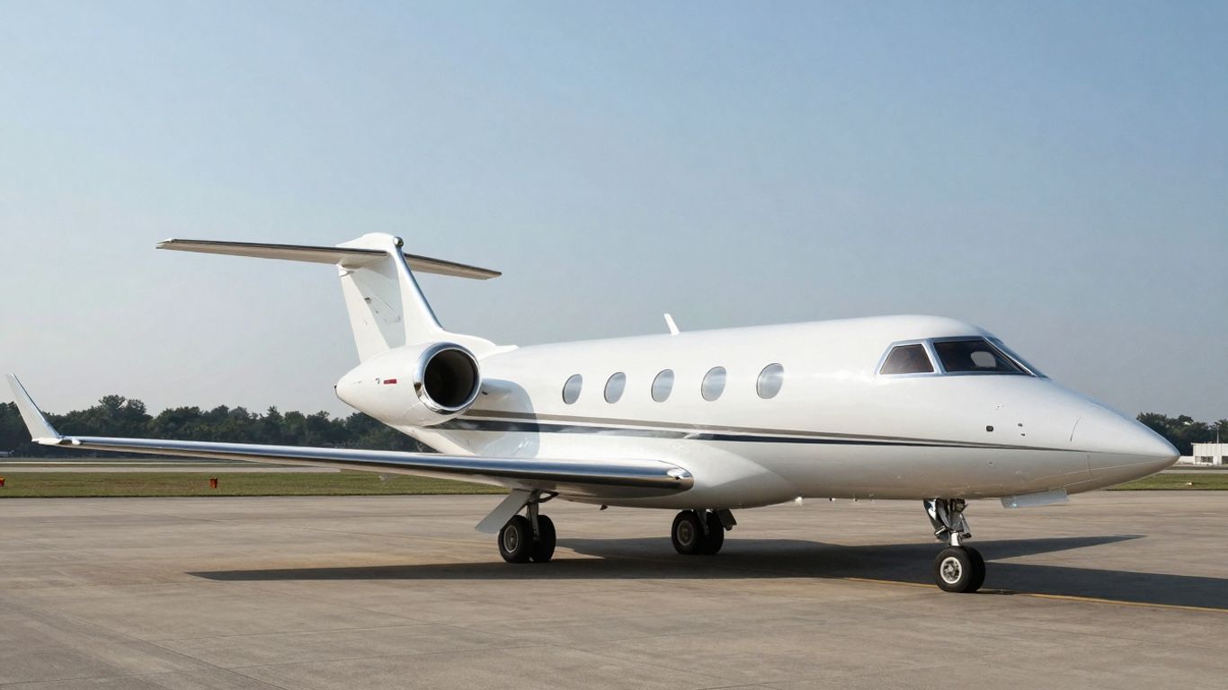 Private jet on tarmac, luxury travel