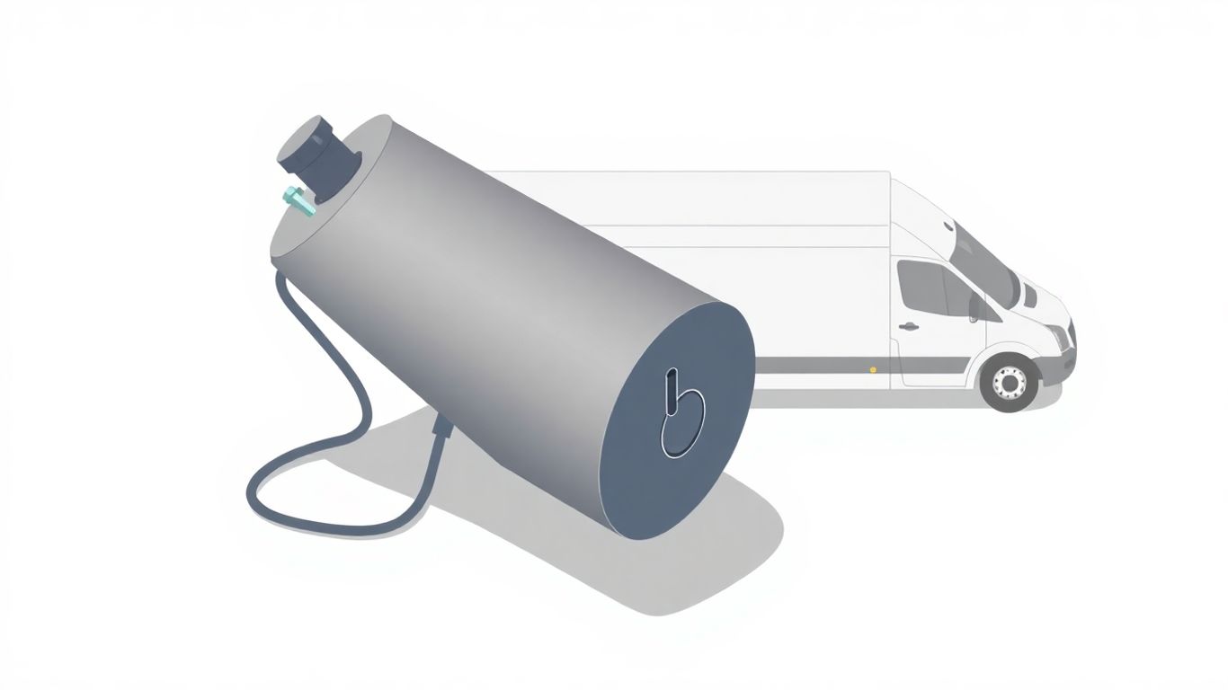 Water heater tilted on its side during transport.