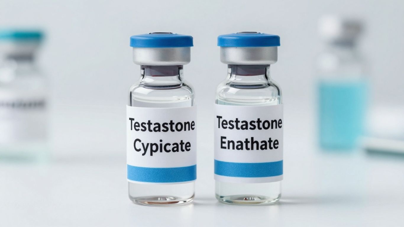Testosterone Cypionate vs. Enanthate vials comparison