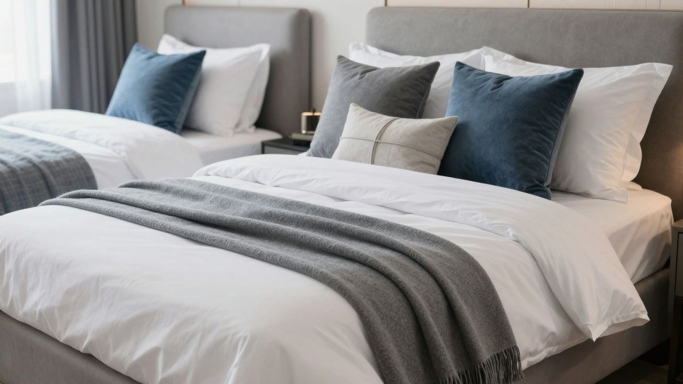 Cozy bedroom with sale bedding sets