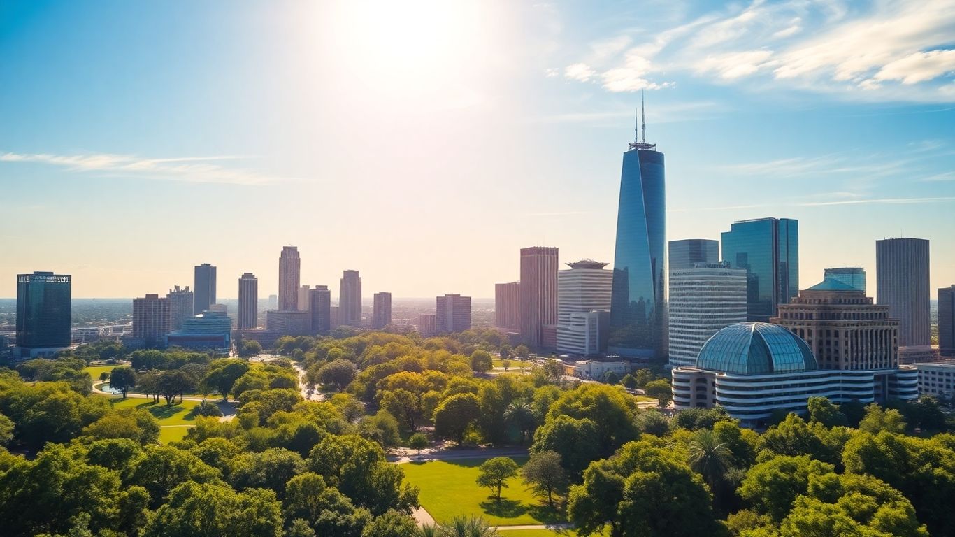 Texas city skylines and modern architecture