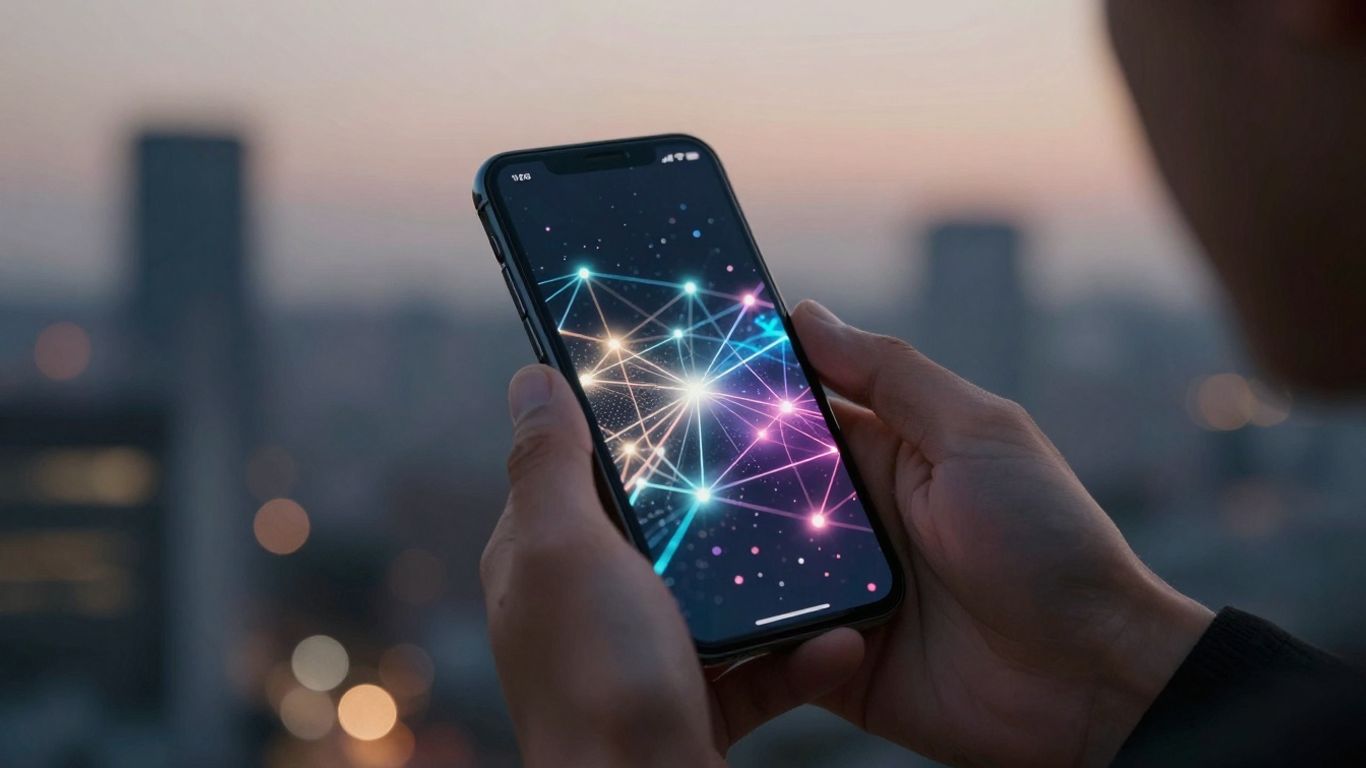 Person using phone for AI stock trading