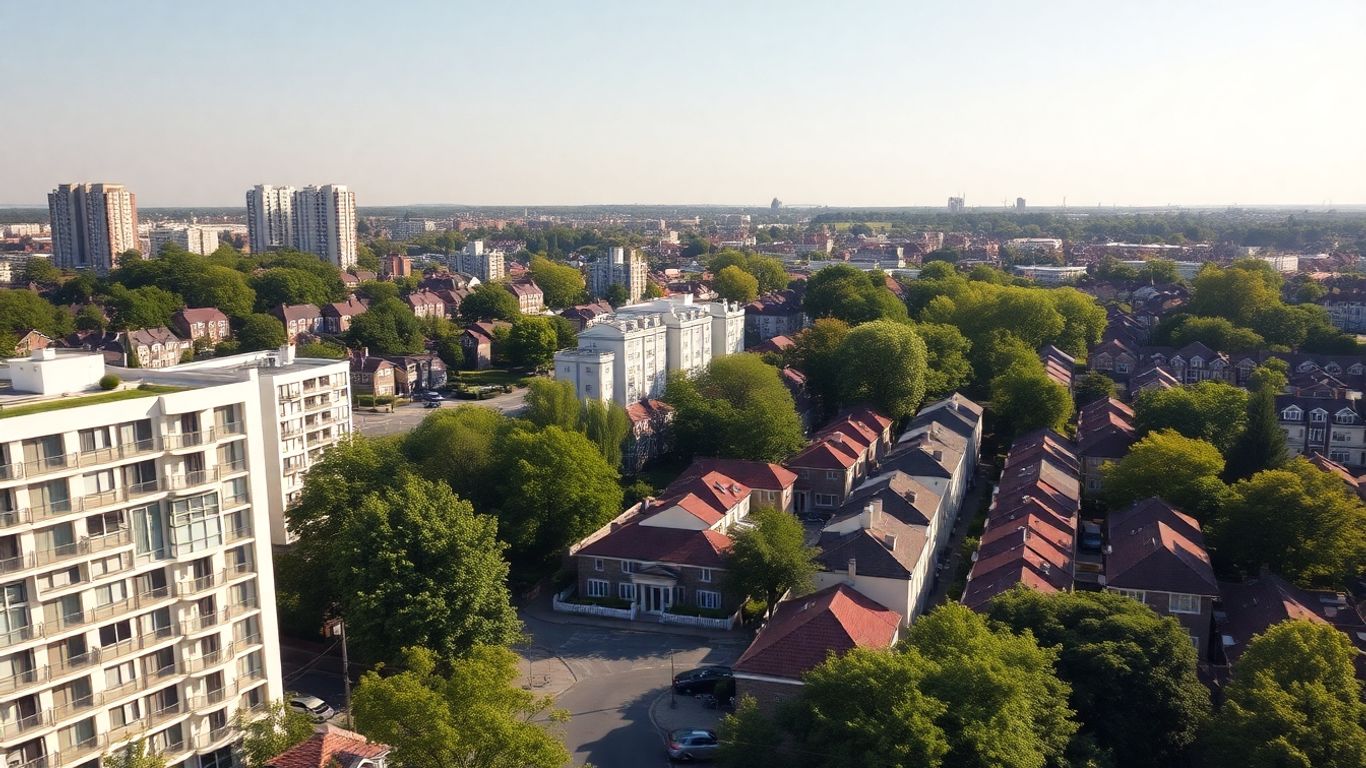 Cartiere rezidențiale diverse din România, cu case și apartamente.