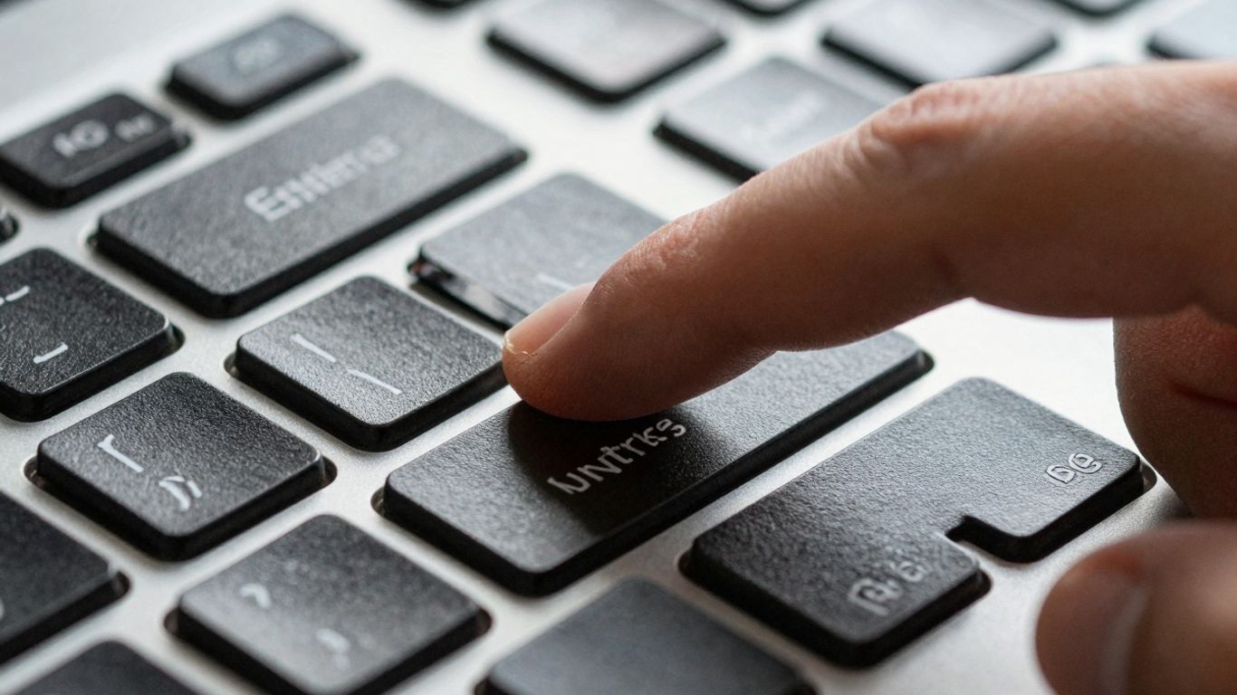 Teclado de computadora con dedo listo para activar Windows.