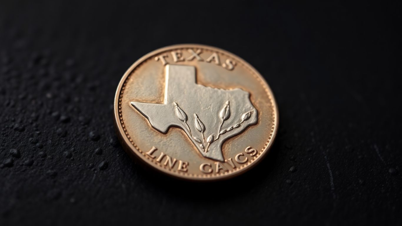 Rare Texas error coin with visible minting flaw.