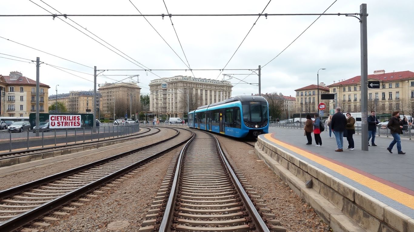 Usagers frustrés sur un quai de tram vide à Montpellier.