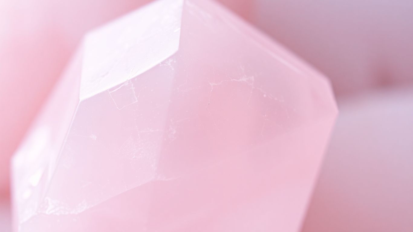 Pale pink kunzite crystal with soft light