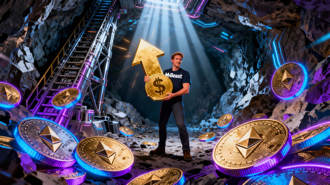 BitMine invests in [MrBeast]'s company for Ethereum staking.