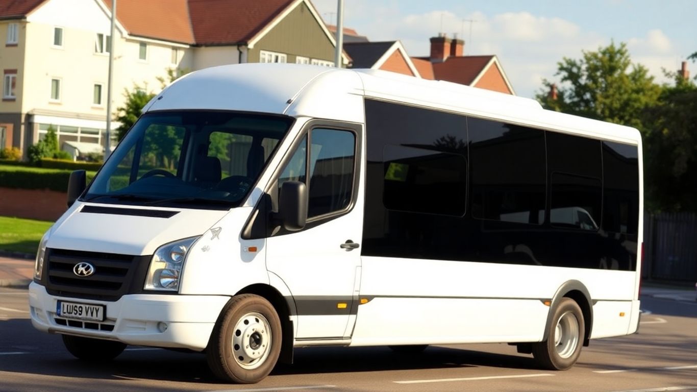 Minibus parked on a street in Langley Slough.