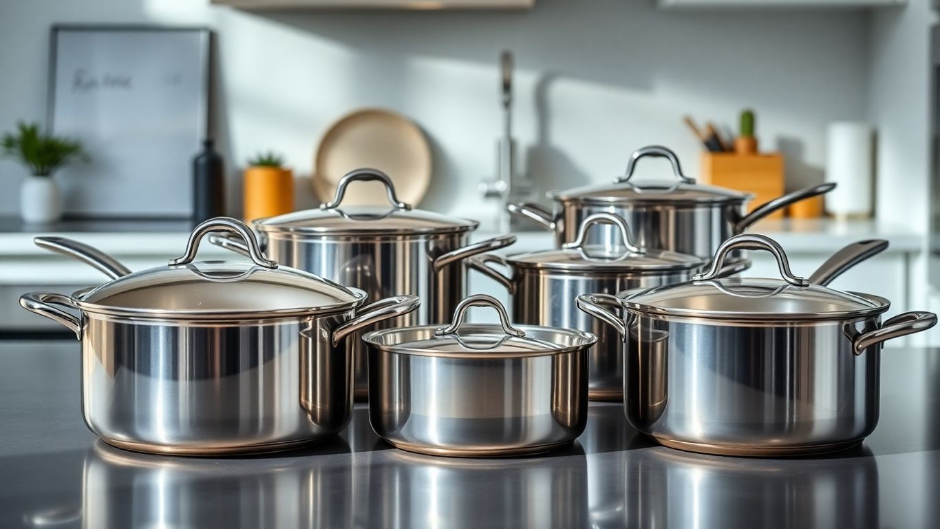 Conjunto de panelas Tramontina em uma cozinha moderna