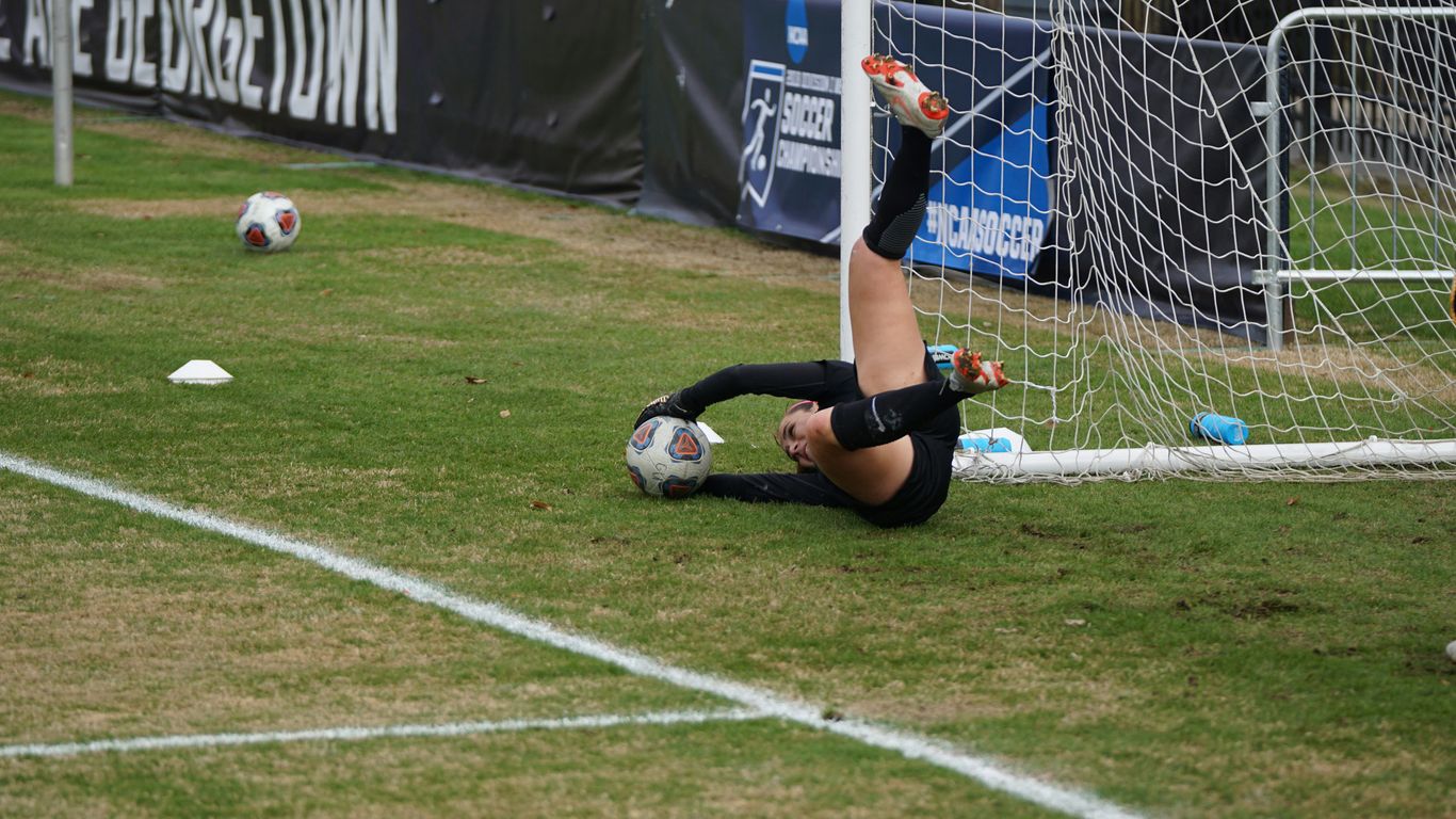 goal keeper holding the ball