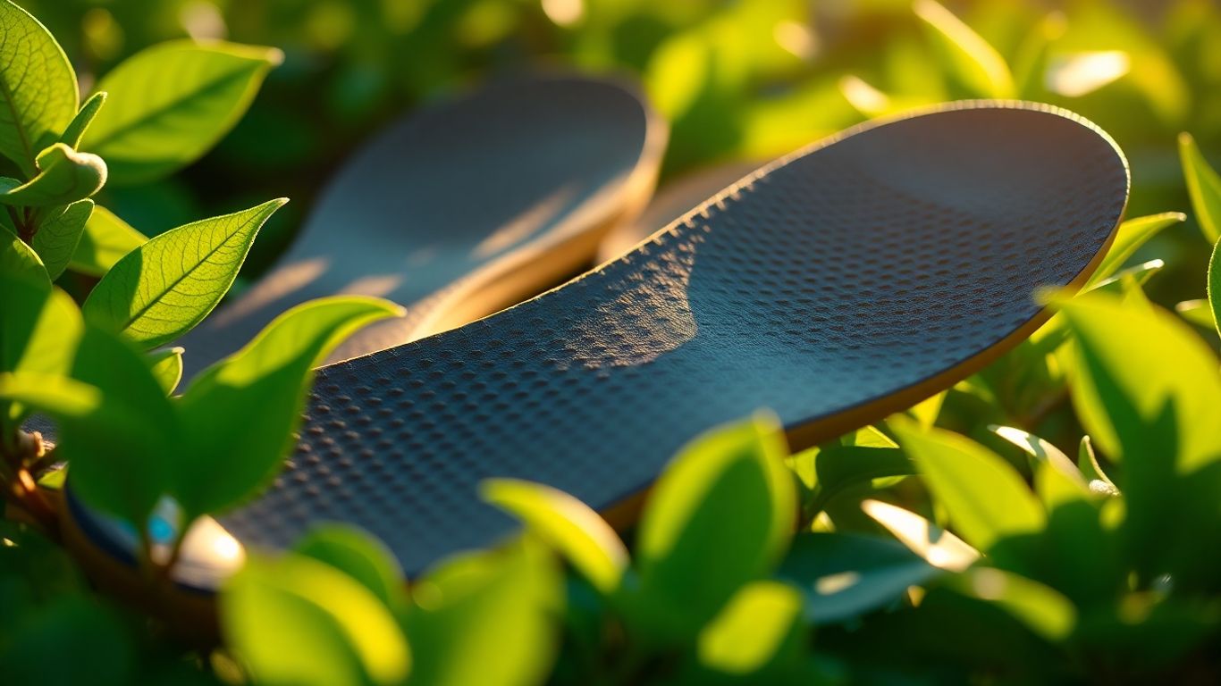 Align Footwear insoles with natural light and green leaves.