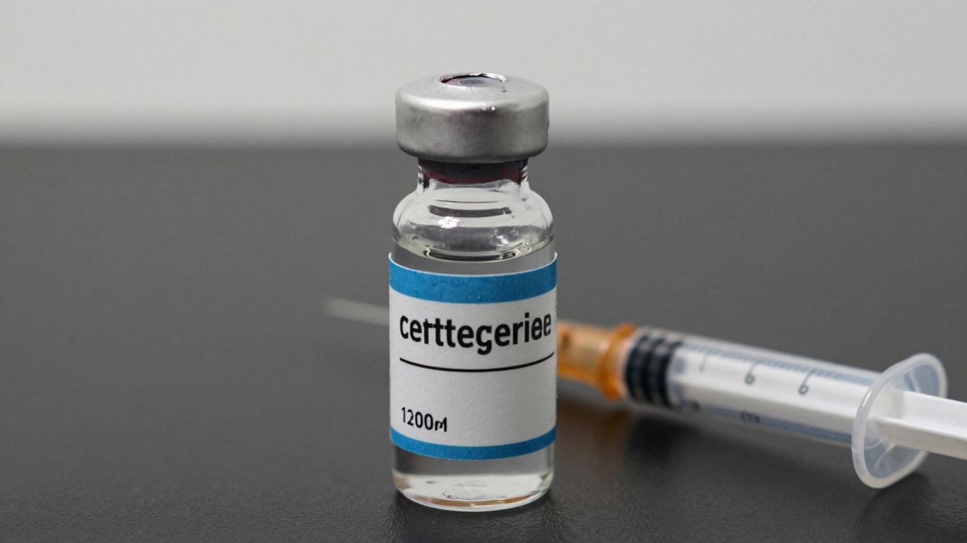 Testosterone enanthate vial and syringe.