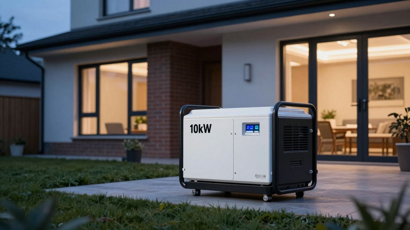 10kW generator powering a UK home.