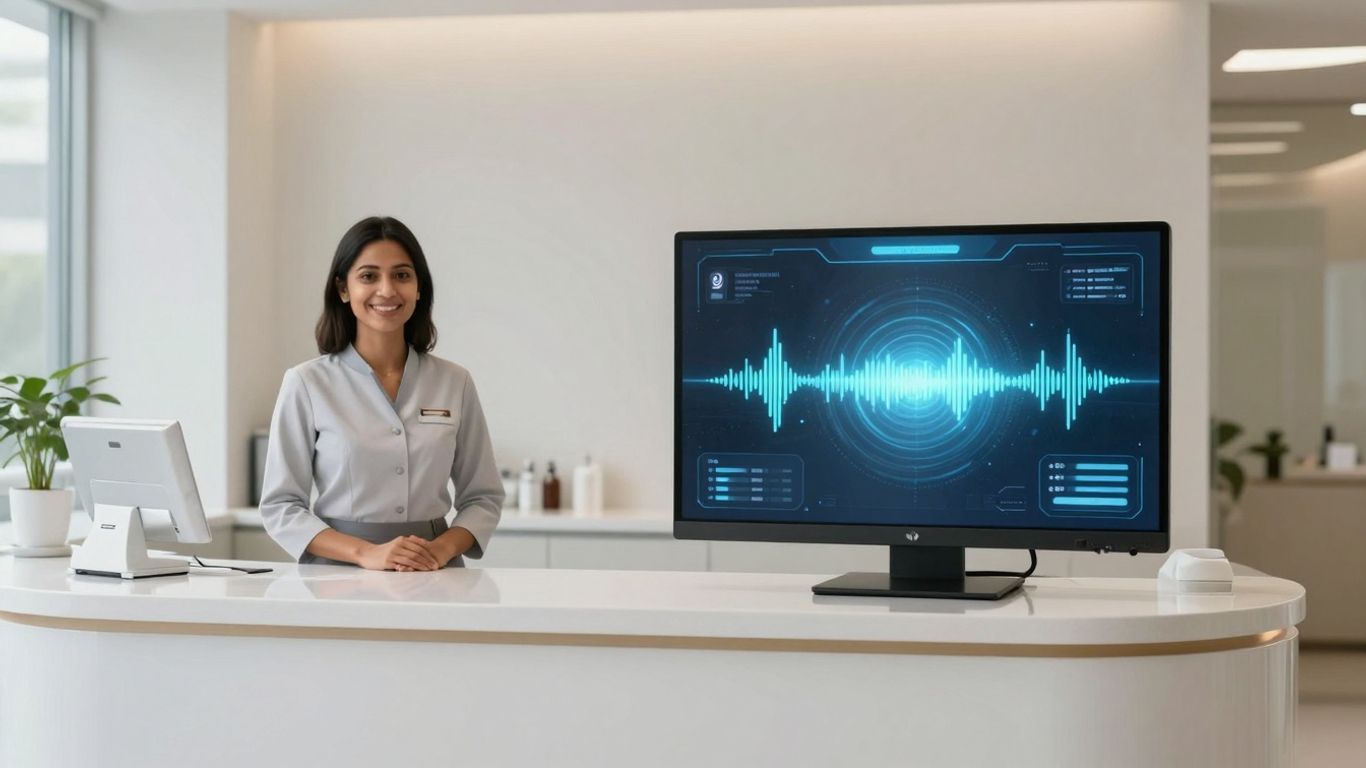 Voice AI versus human receptionist for dental clinics comparison.