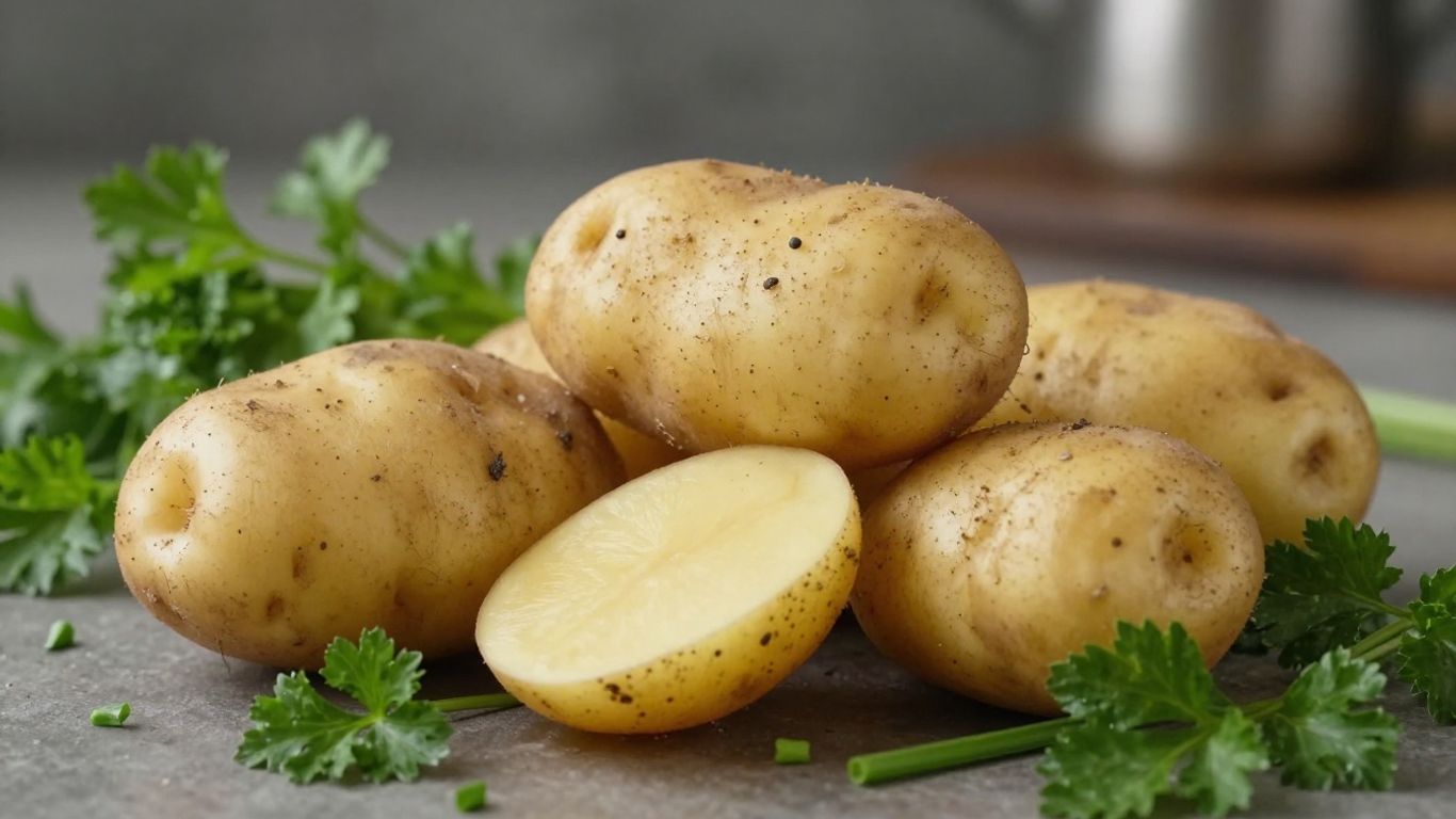 Biologische aardappelen met verse kruiden