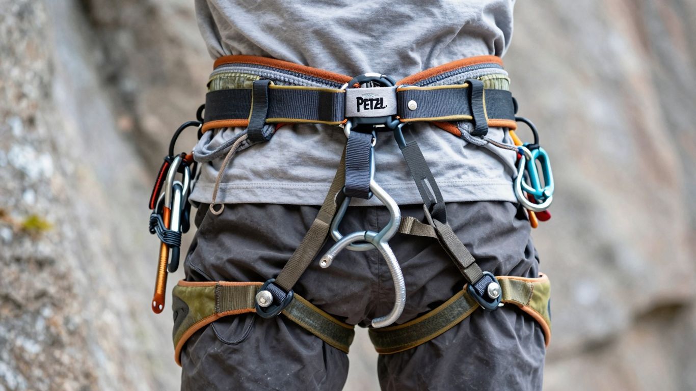 Petzl Aquila climbing harness with gear loops