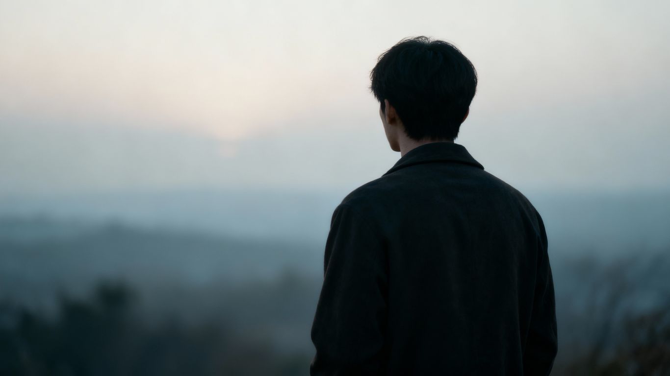 Person looking away, symbolizing emotional distance.