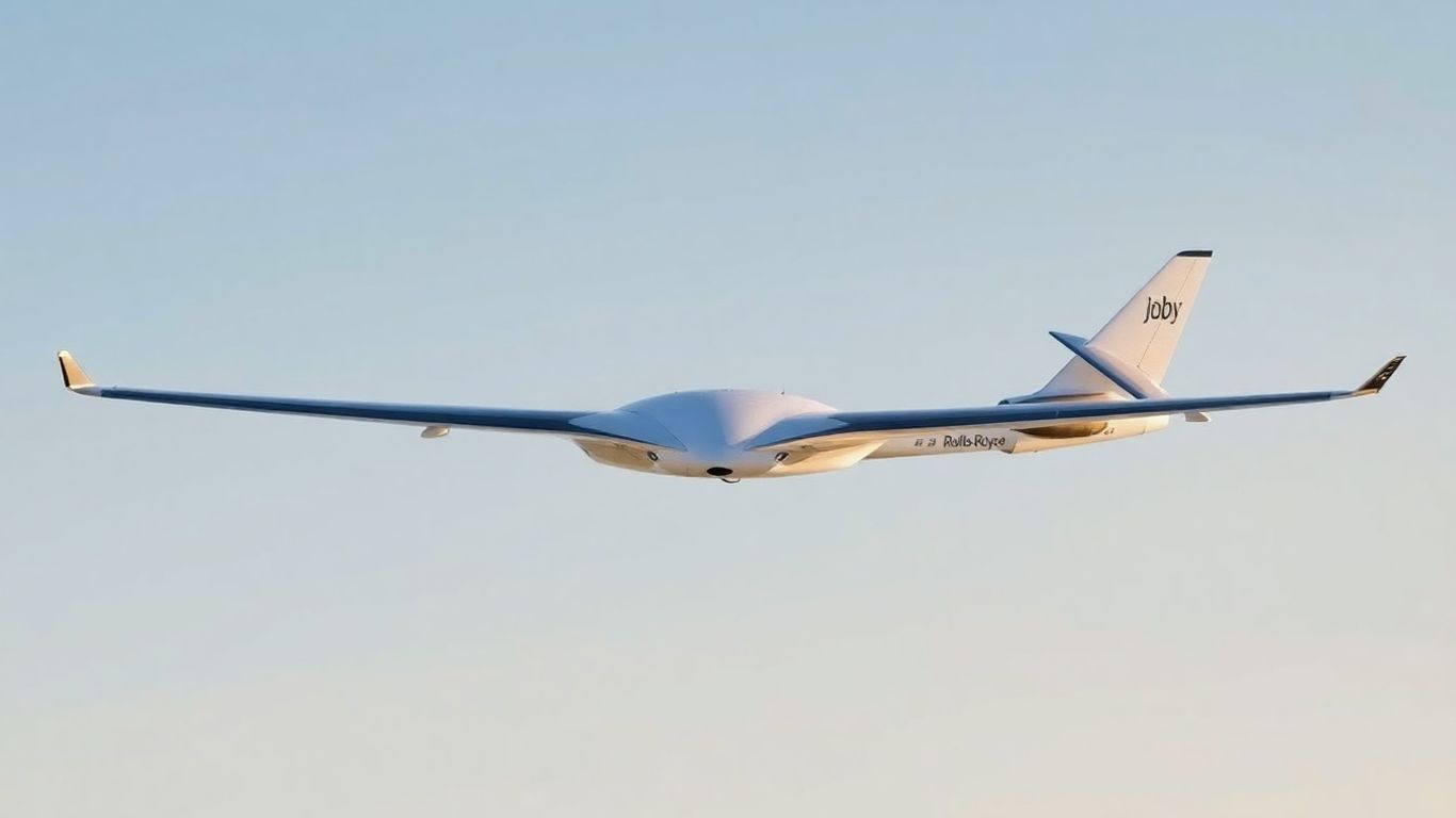 Joby and Rolls-Royce electric aircraft in flight.