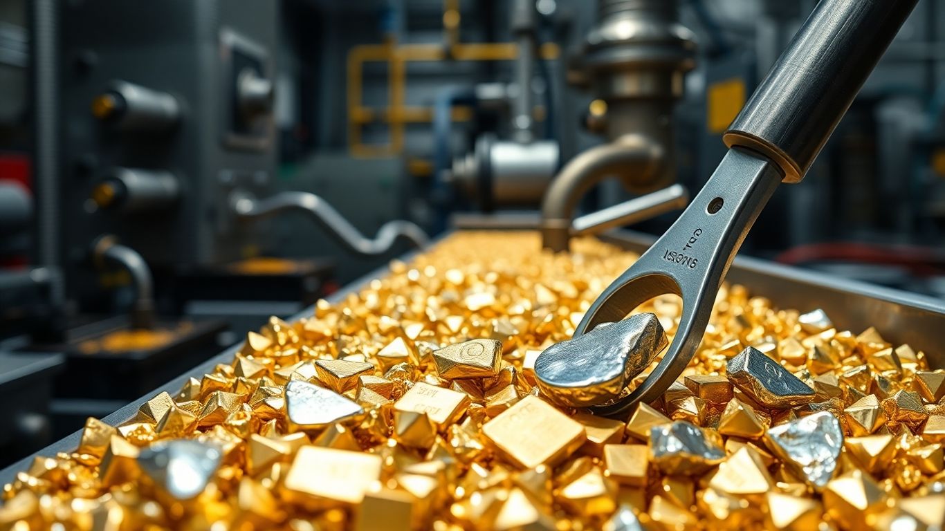 Récupération d'or et d'argent dans l'industrie.