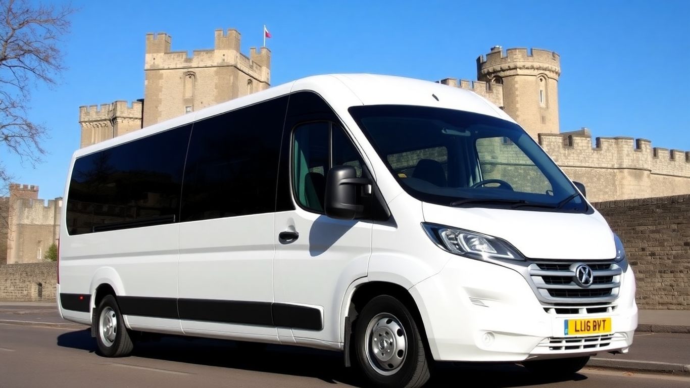 Minibus parked near Windsor Castle