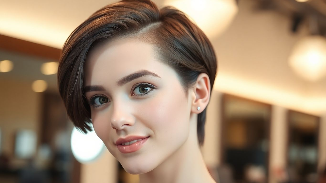 Person with a confident expression after a professional haircut.