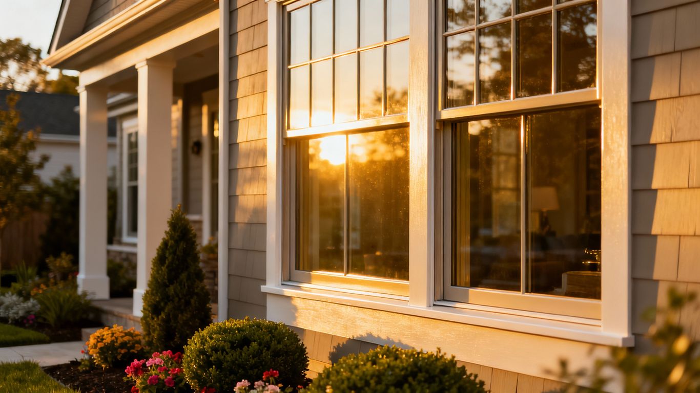 House with new windows and curb appeal