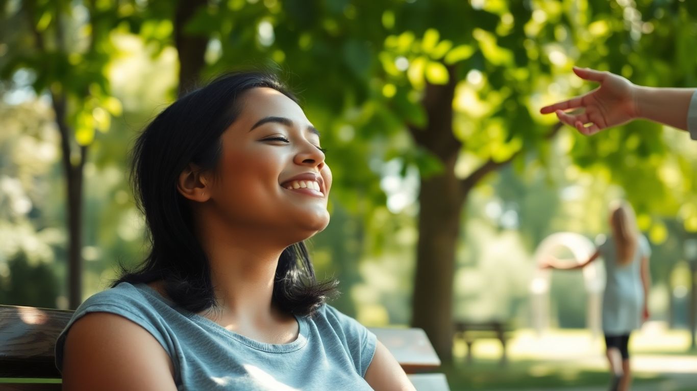 Person finding peace and support on a healing journey.