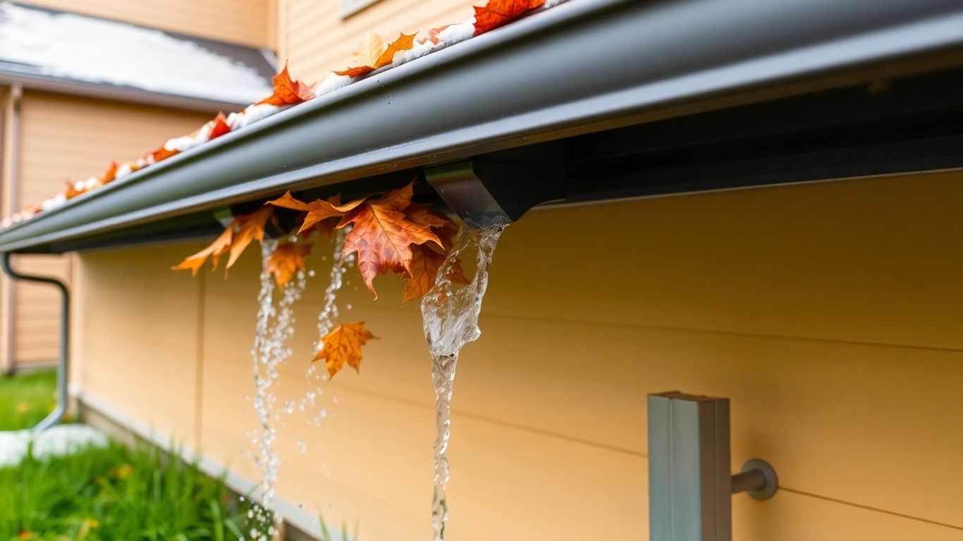 Clean house gutters directing water away from foundation.
