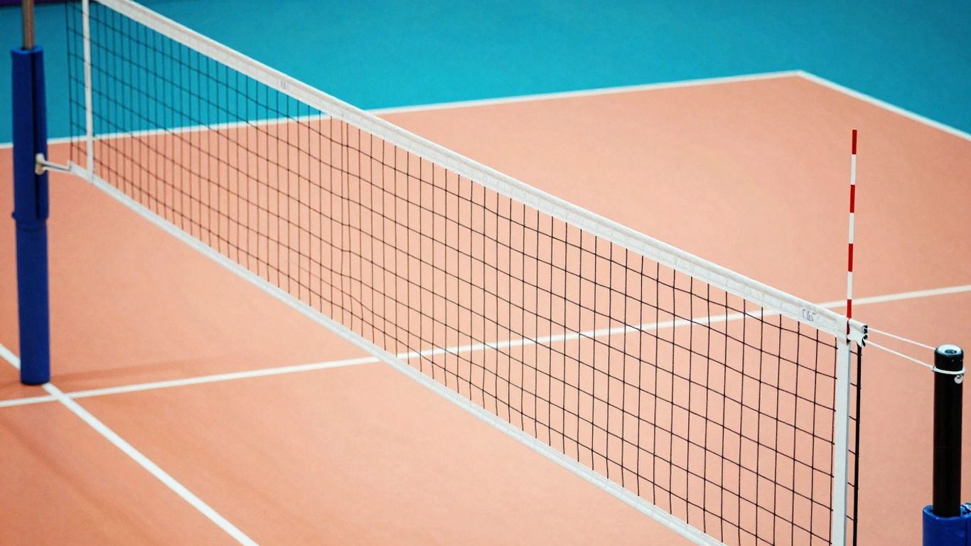 Fileu de volei pe un teren de joc.
