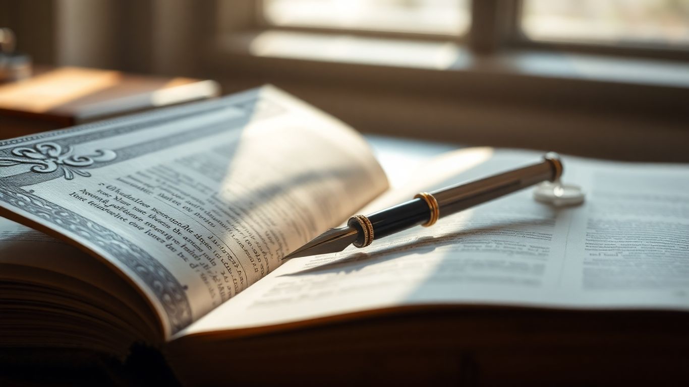 Testament cu pană și cerneală