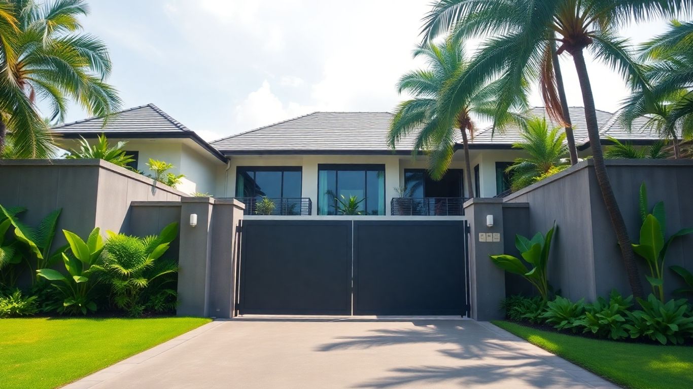 Secure luxury villa in Bali with modern security features.