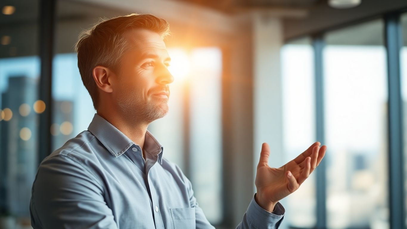 Financial consultant planning for the future.