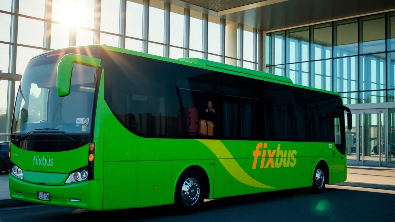 Ônibus FlixBus no Aeroporto do Porto