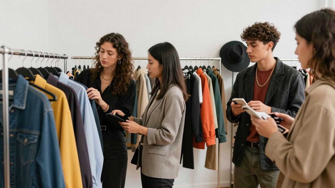 Stijlvolle mensen die winkelen voor mode bij Zalando.