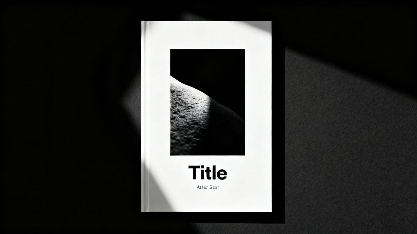 Minimalist book cover with a single photographic element.