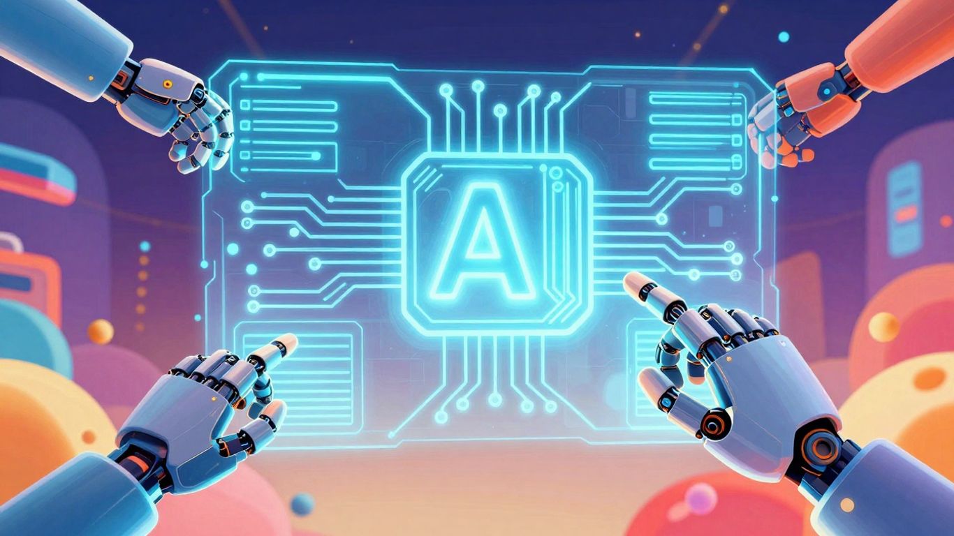 Intelligen AI capabilities and industry impact illustration.