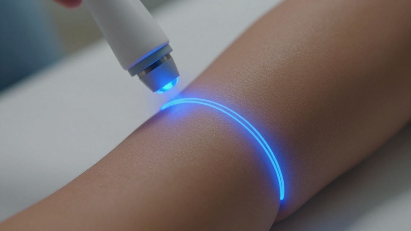 Electromagnetic waves healing a human limb.
