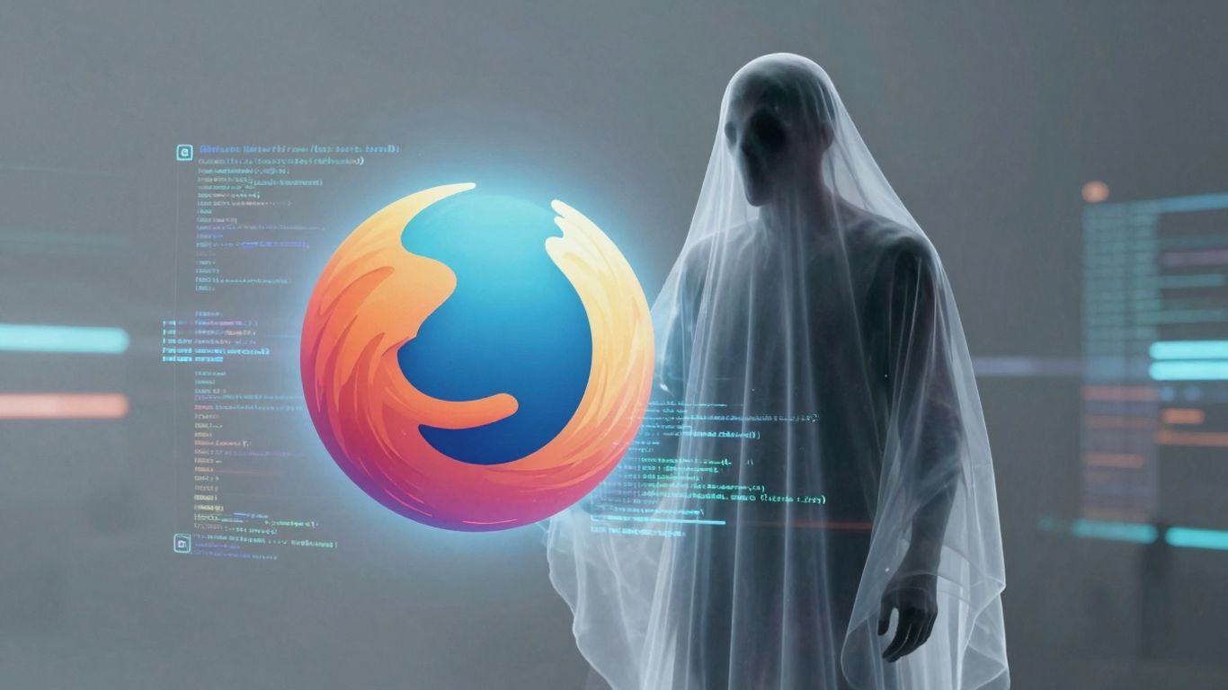 Ghost malware inside Firefox add-on icon.