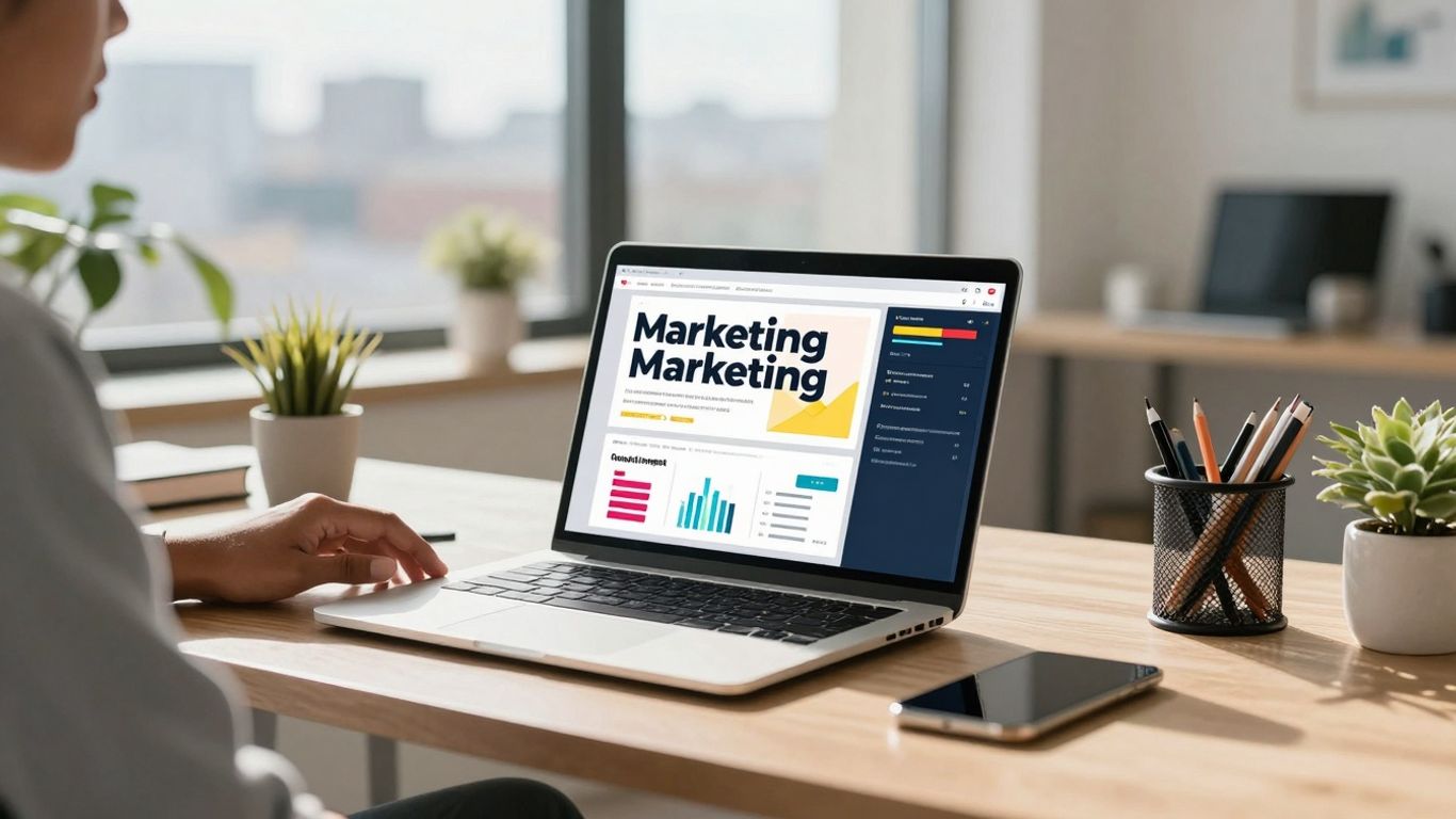 Marketing agency team working remotely in a modern home office.