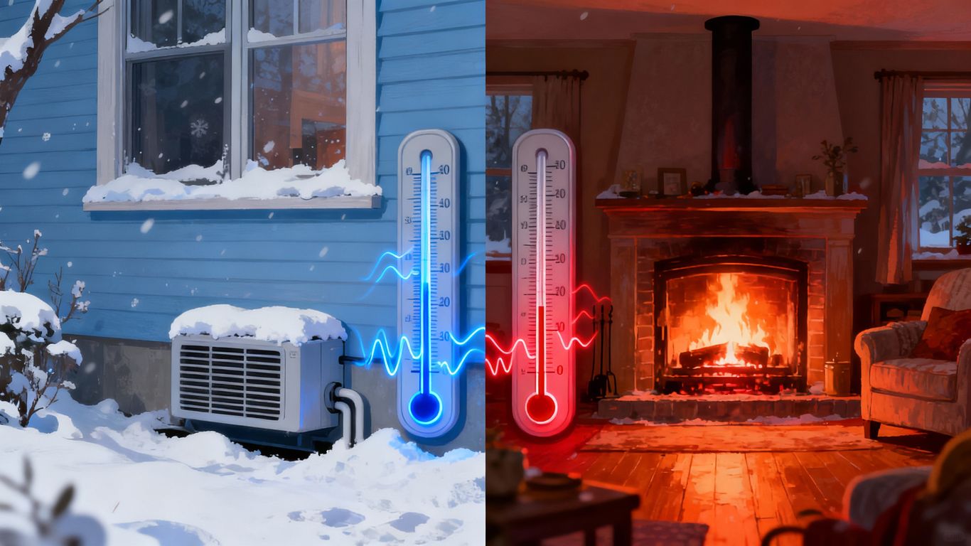 Thermometer fluctuating, affecting home heating.