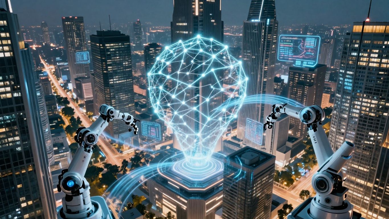 Inteligența artificială transformând sectoarele moderne.