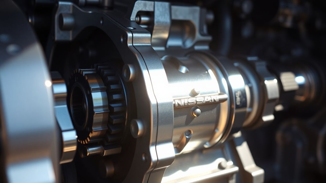 Nissan gearbox and differential assembly close-up