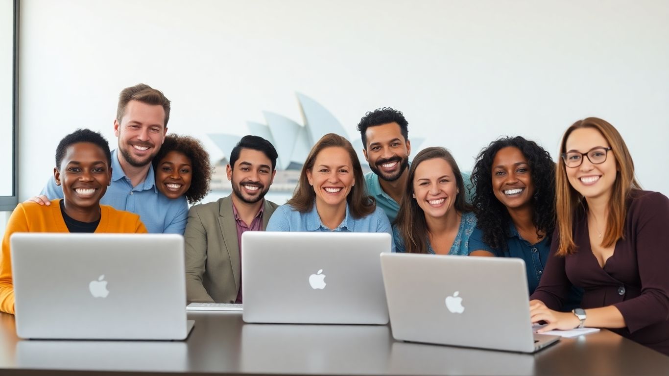 Professionals connecting globally for remote Australian jobs.