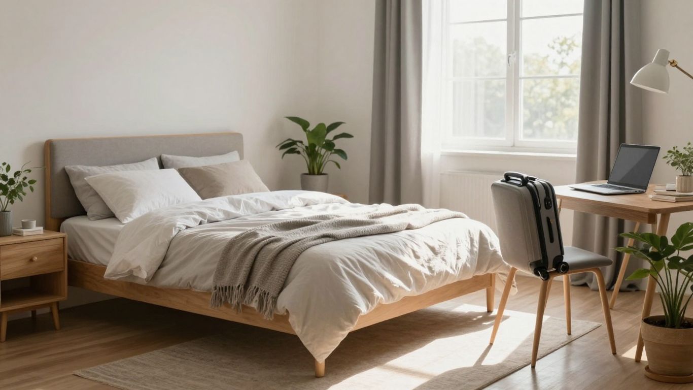 Cozy Airbnb room ready for guests.